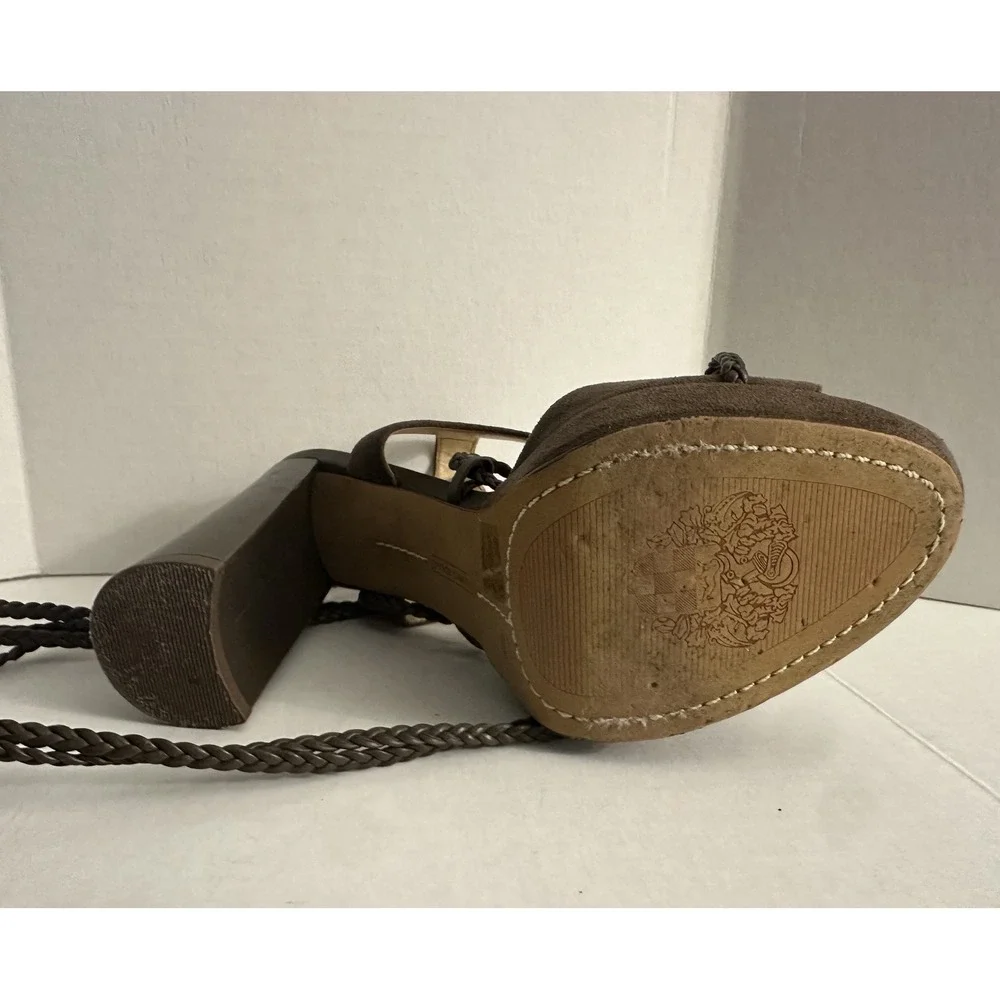 Vince Camuto Shoes Womens Size 6.5M VC-Kaelena Platform Heels Suede‎ Lace Up